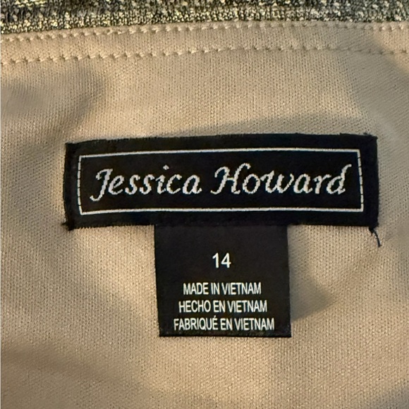 JESSICA HOWARD Gold Metallic Long Sleeve Dress Size 14 - Picture 6 of 9